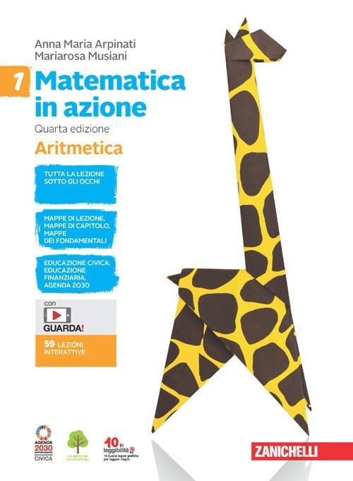 Copertina di MATEMATICA IN AZIONE 4ED. – CONF. ARITMETICA 1 + GEOMETRIA 1 (LDM)